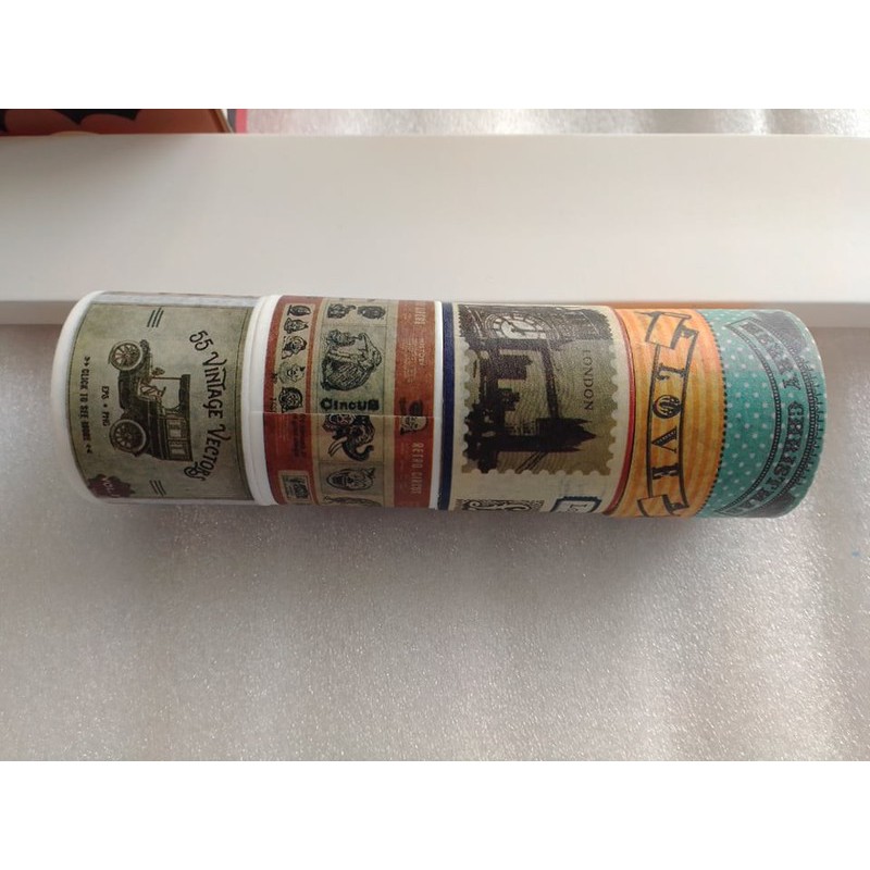 SIÊU RẺ Băng keo Washi tape phong cách VINTAGE