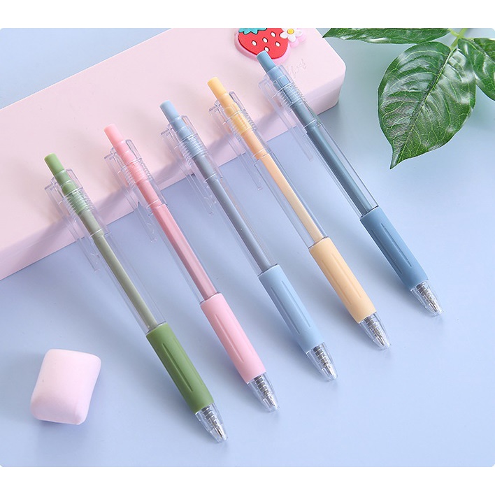 COMBO 50 chiếc Bút bi bút gel màu Macaron phong cách Hàn Quốc 0.5mm mực đen RB07