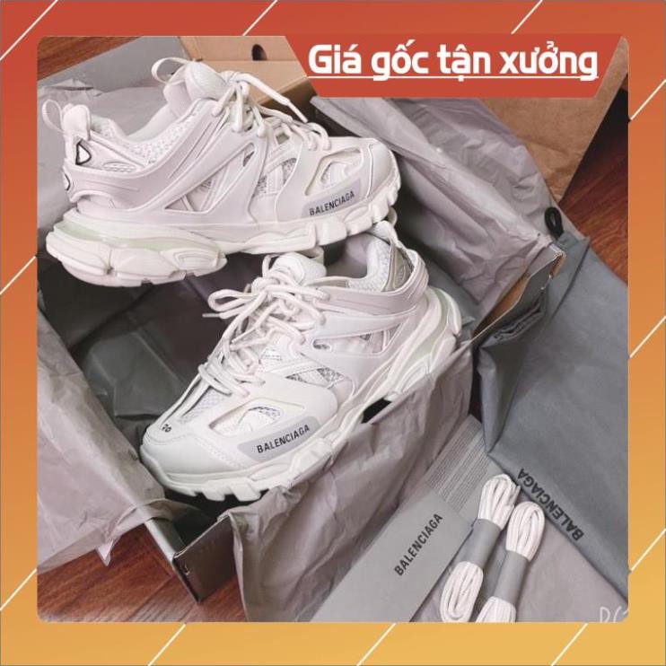 [FreeShip+ Hàng Cao Cấp] Giầy balen track 3 Full trắng ,Giày thể thao nam nữ Full phụ kiện (ảnh thật)