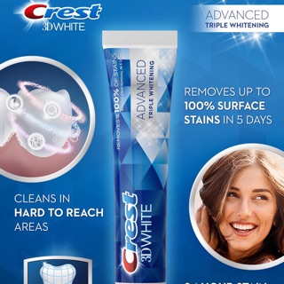 KEM ĐÁNH RĂNG CREST3D WHITE ADVANCED TRIPLE WHITENING