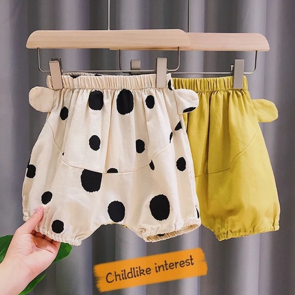 Quần Short Dáng Rộng In Họa Tiết Bò Sữa Phong Cách Phương Tây Hàn Quốc Thời Trang Mùa Hè Mới Dành Cho Bé Gái 2022