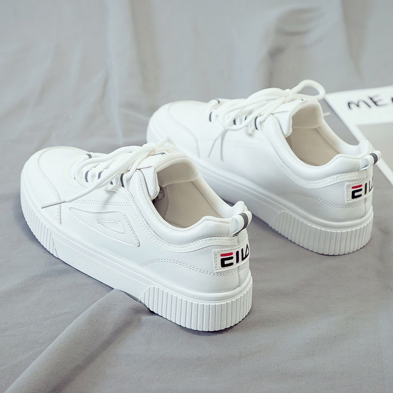 Giày thể thao nữ canvas màu trắng phong cách Hàn Quốc