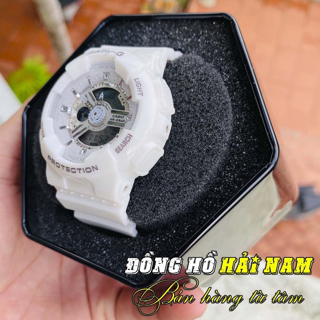 Đồng hồ nữ Casio Baby-G BA-110-7A3 Mặt 38mm,dây cao su,hiển thị kép kim điện tử,chống sốc,chống nước.