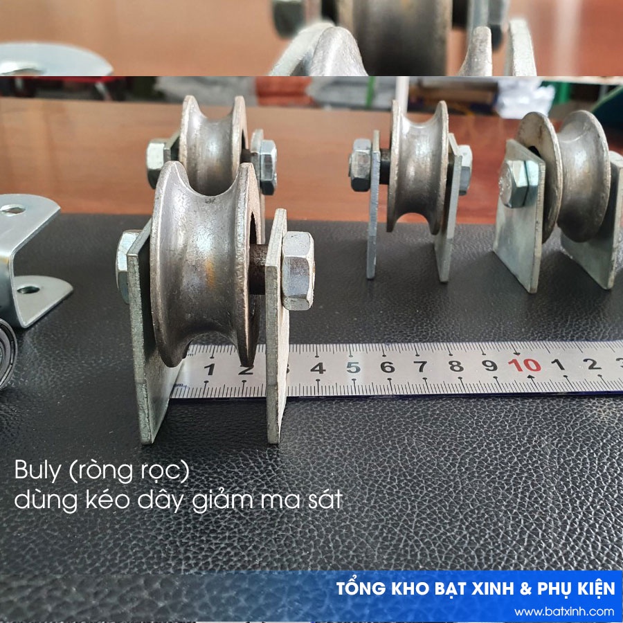 Buly nhôm kéo cáp bạt xếp lượn sóng, bạt mái kéo di động, Buly nhôm 5 Phân rãnh U