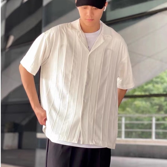 Áo Sơ Mi Tay Ngắn Màu Sắc Đơn Giản Phong Cách Hàn Quốc Cho Nam Hàn Quốc áo nam đẹp bigsize simple áo sơ mi nam ngắn tay fashion áo sơ mi nam form rộng