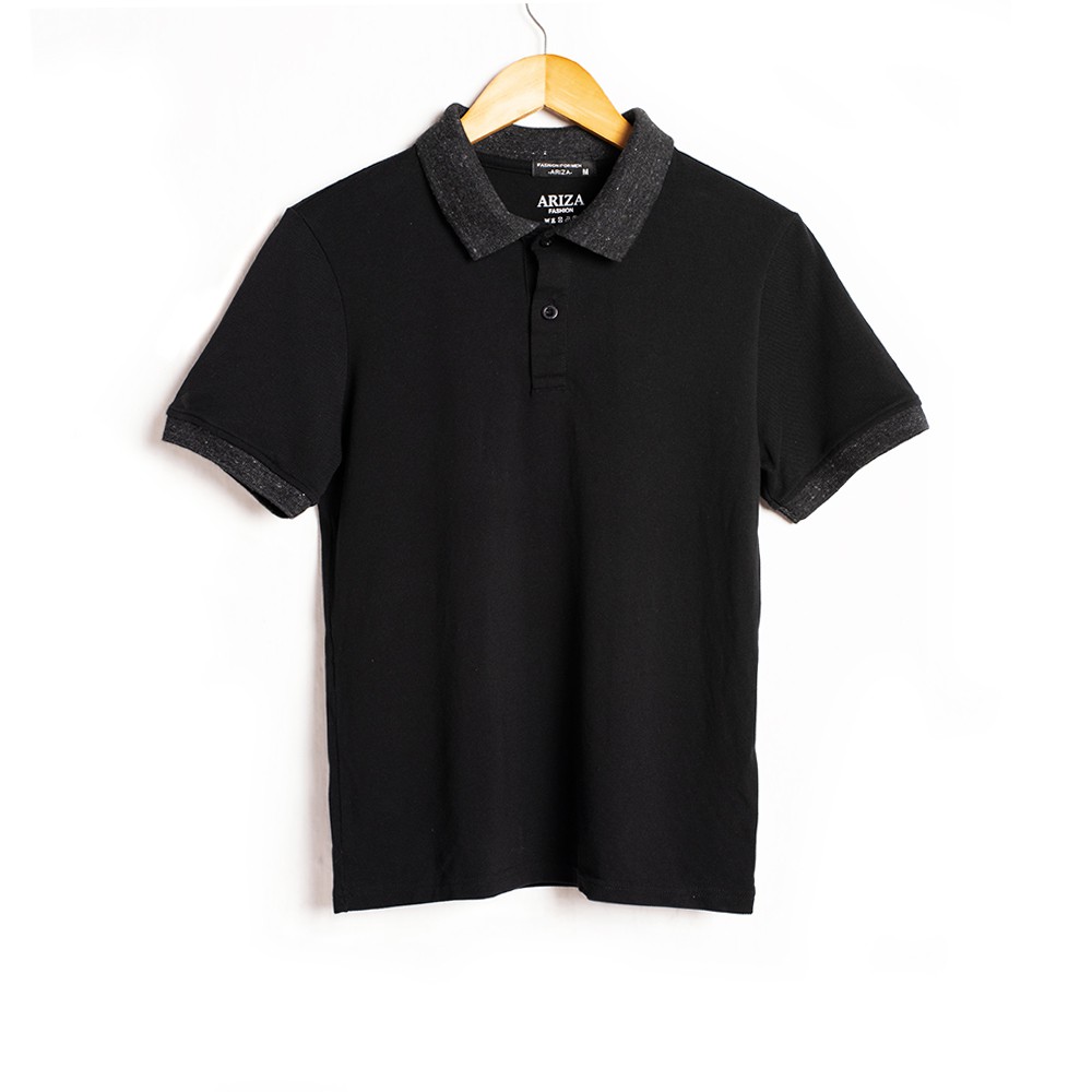Áo Thun Nam Ngắn Tay Cổ Bẻ Ariza Vải Thun Cá Sấu Cotton Cao Cấp Thấm Hút Mồ Hôi Tặng Kèm 1 Đôi Tất Lười A07