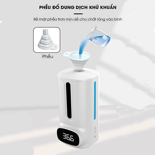 MÁY ĐO THÂN NHIỆT k9 pro plus KIÊM XỊT SÁT KHUẨN TAY TỰ ĐỘNG | MÁY KHỬ KHUẨN XỊT RỬA TAY KHỬ TRÙNG BẢO VỆ SỨC KHỎE.