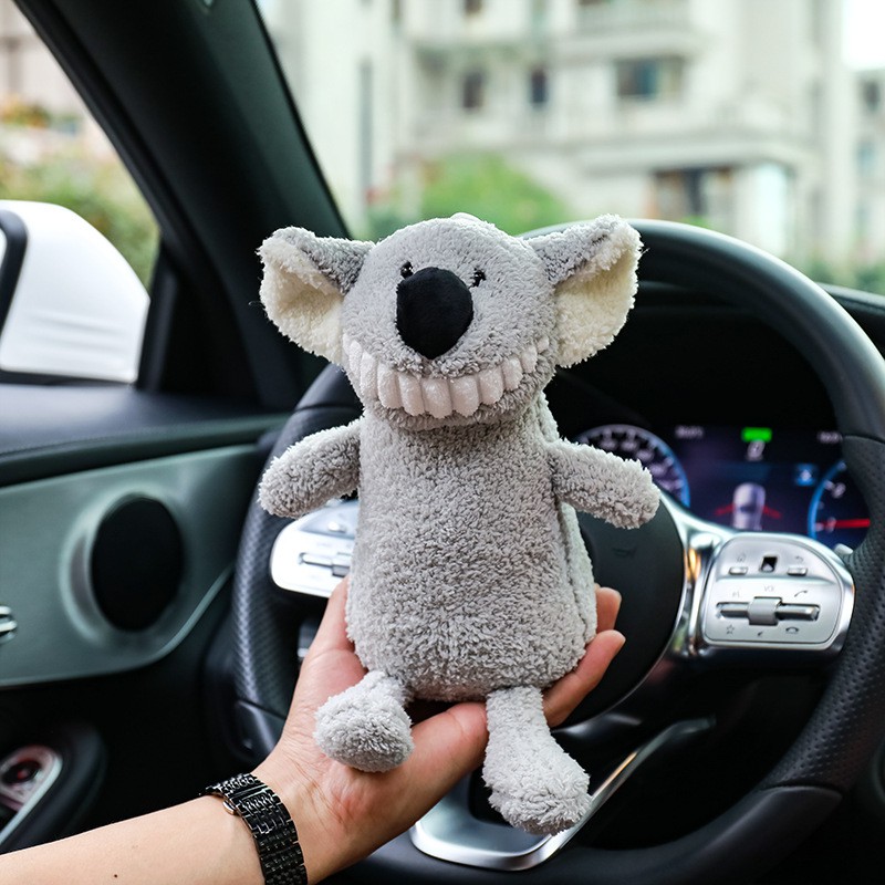 Thú nhồi bông trang trí xe ô tô kèm than tre hoạt tính hút mùi