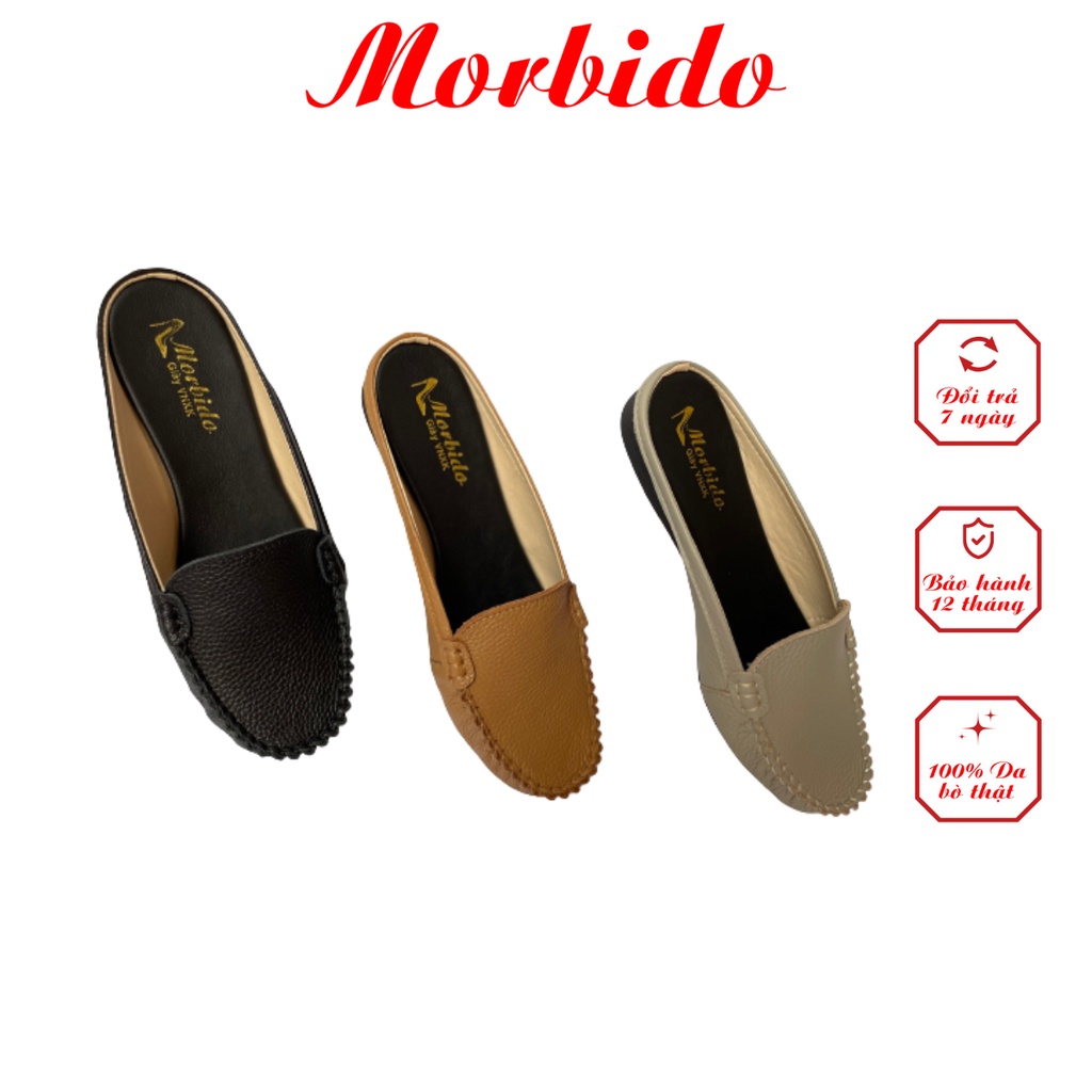 Giày Sabo - Giày Sục Nữ Đế Bệt 2p Da Bò Thật Cao Cấp Morbido 505
