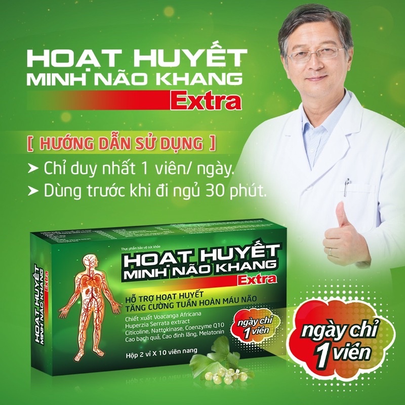 Hoạt huyết minh não khang extra ( Hộp 20 viên )