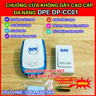 Chuông cửa không dây cao cấp chống nước khoảng cách xa DPE DP-CC01