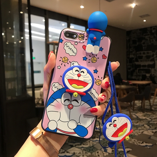 Ốp điện thoại nhựa mềm in hình Doraemon 3D cho Xiaomi Mi A1 A2 CC9 9E SE Redmi 7A 6A 5A 5 Plus 4A S2 Note 7 6 Pro