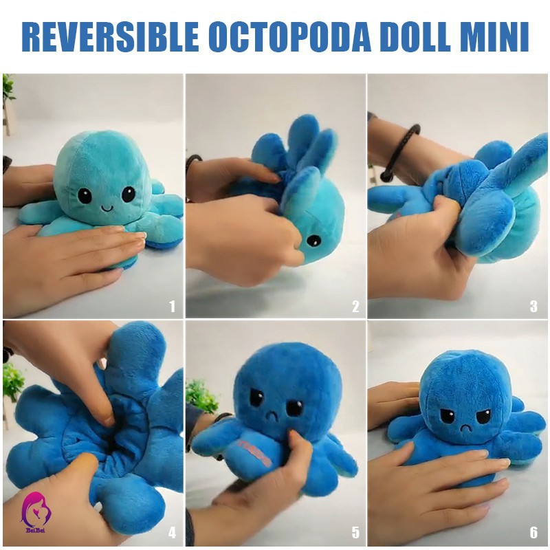 octopus bạch tuộc cảm xúc Bạch Tuộc Nhồi Bông 2 Mặt Cảm Xúc Nhiều Màu Tùy Chọn Kích Thước 20cm