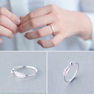 Nhẫn lông vũ bạc