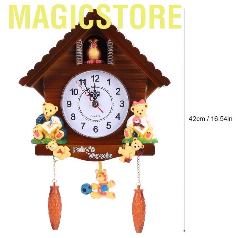 Magicstore Cuckoo Clock Tree House Wall Art Vintage Decoration for Home Living Room Office