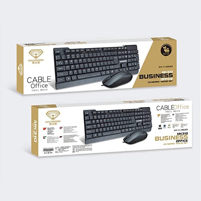 Combo Bàn Phím và Chuột văn phòng có dây Divipard MK310 | BigBuy360 - bigbuy360.vn