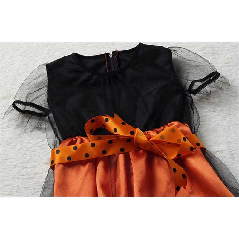 Đầm Hoá Trang Phù Thuỷ Nhân Dịp Halloween Cho Bé