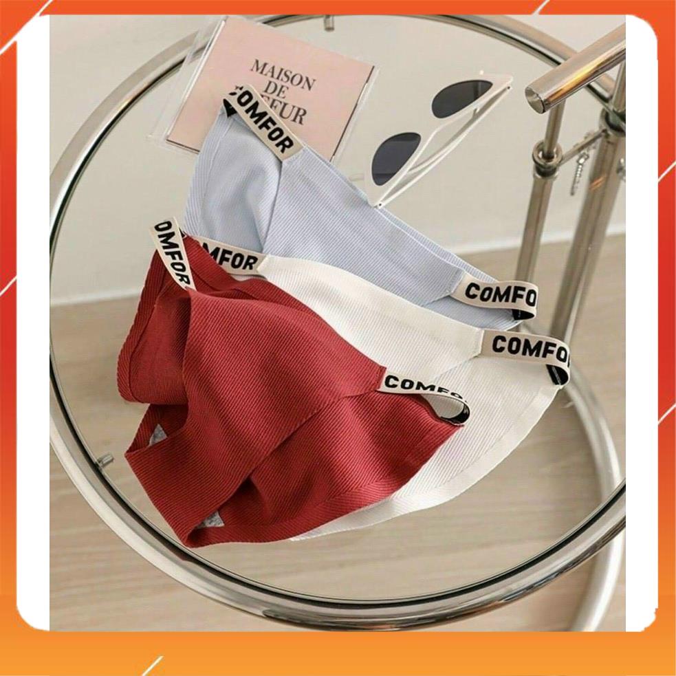 Quần lót nữ cotton tăm cao cấp kháng khuẩn mềm mại thấm hút mồ hôi viền mix chữ sexy tuyệt đối Q3908