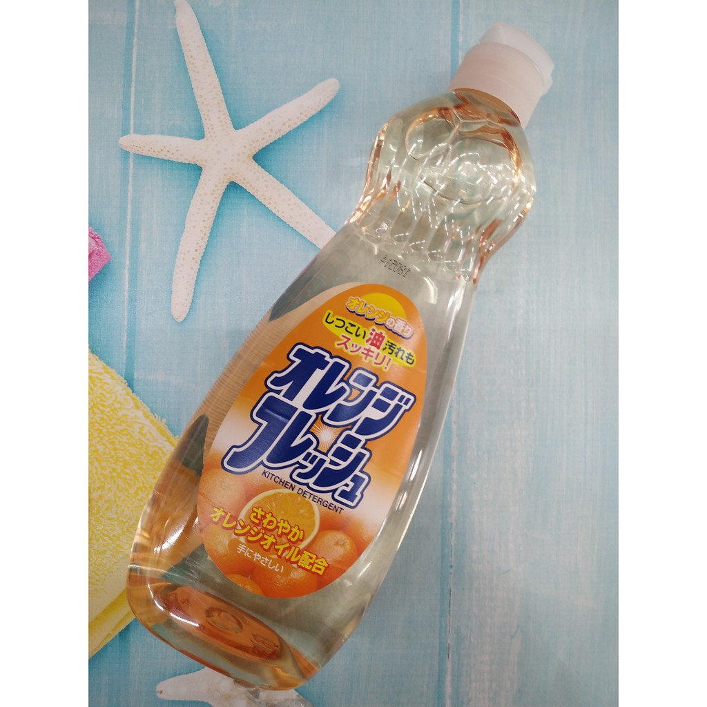 Chai nước rửa bát chén hương cam 600ml Rocket soap nội địa Nhật Bản