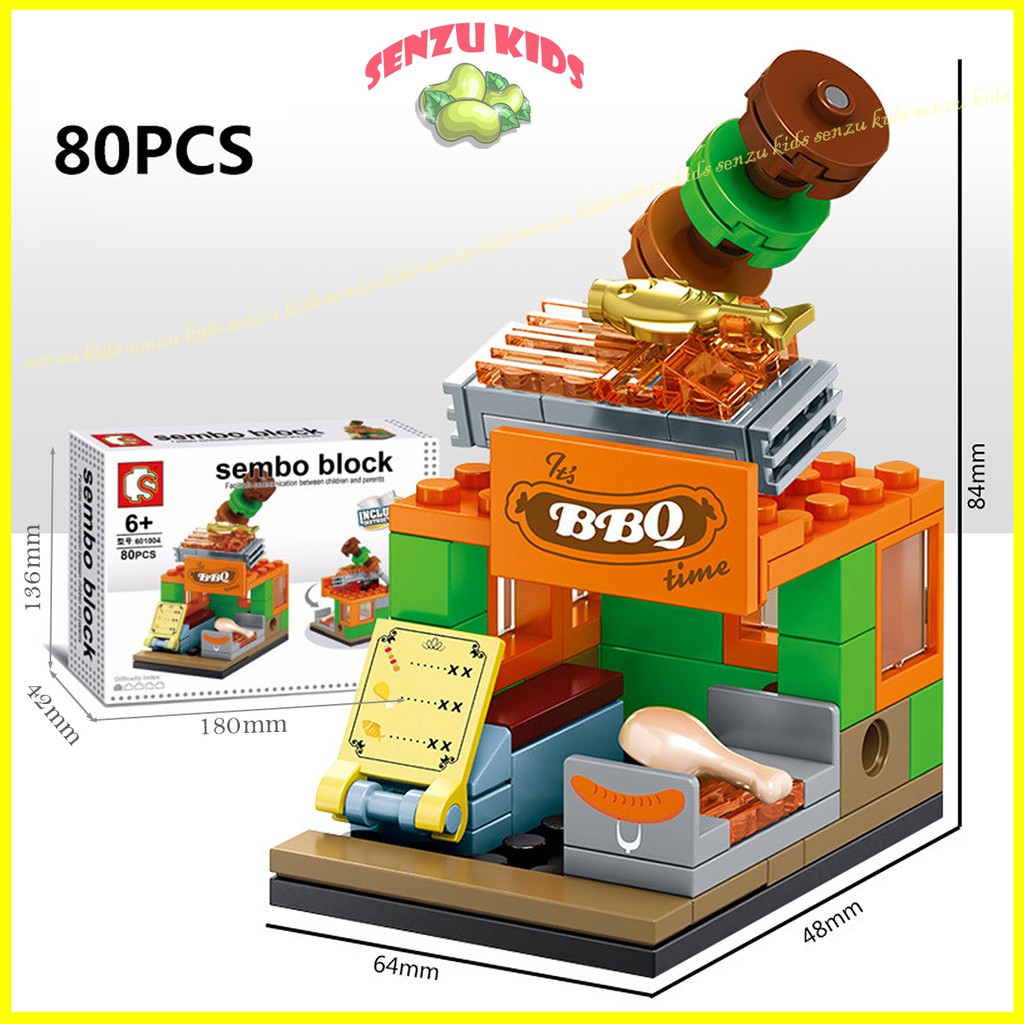 Đồ chơi xếp hình lego toà nhà SENZUKIDS lắp ráp mô hình cửa hàng nổi tiếng loại nhỏ