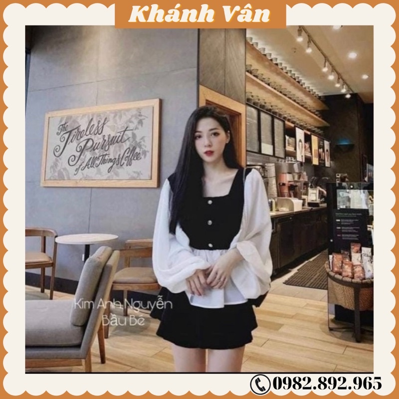 Áo sơ mi pha tay voan hàng loại 1