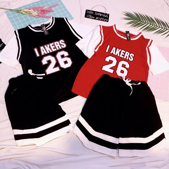 [ Mã FAMAYWA2 giảm 10K đơn 50K] Set bộ quần sooc V kèm áo bóng chày số 26 | BigBuy360 - bigbuy360.vn