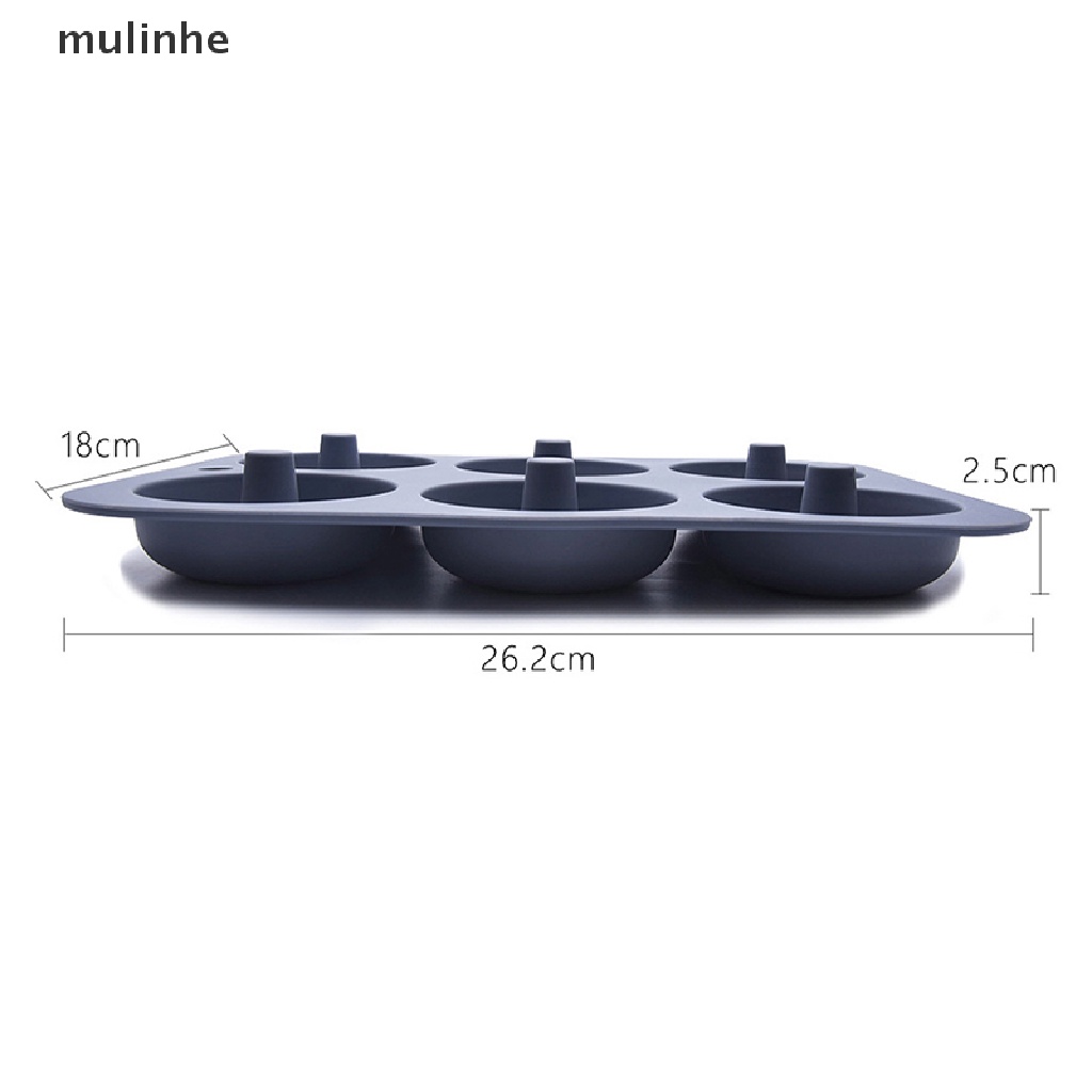 1 Khuôn Silicon Làm Bánh Donut 6 Lỗ Tiện Dụng