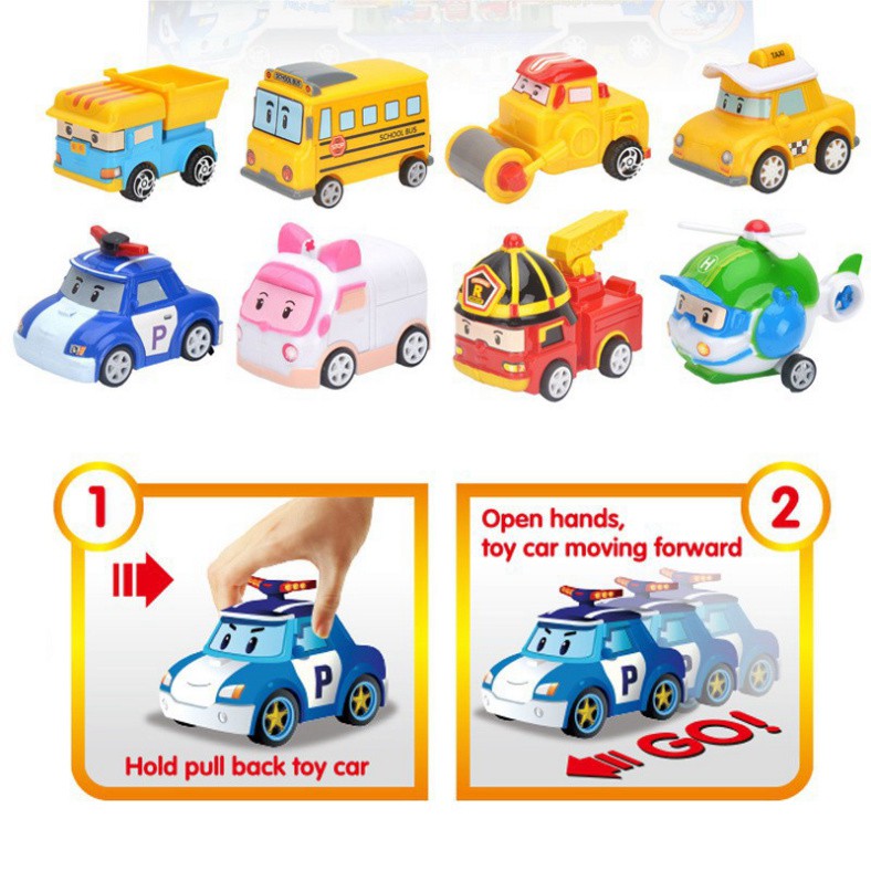 ZXC22 LDEH0 8IN1_BỘ 8 XE TRỚN ROBOCAR POLI VÀ các NGƯỜI BẠN ( hàng chiếc một ) 16 ZXC22