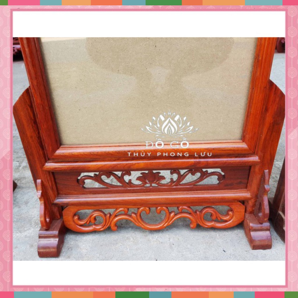 Khung ảnh thờ đơn hoa lá tây-gỗ hương khung hình 1 ảnh thờ 5 cỡ ảnh 18x24/21x31/25x35/26x39/30x40