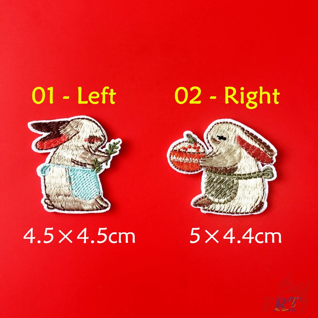 Miếng vá thêu quần áo thiết kế hình chú thỏ dễ thương DIY