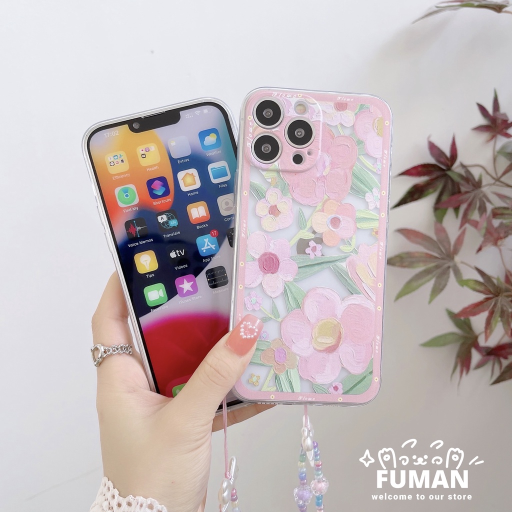 Ốp Điện Thoại TPU Mềm Họa Tiết Hoa Cúc Kèm Dây Đeo Cho Samsung Galaxy Note 20 Ultra 10 Plus + S10 Lite 2020 Note 9 A32 A22 A71 4G 5G