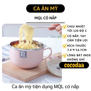 Ca ăn mì - tô ăn mì mql có nắp kèm muỗng siêu tiện lợi, chống vỡ, chịu nhiệt 6865