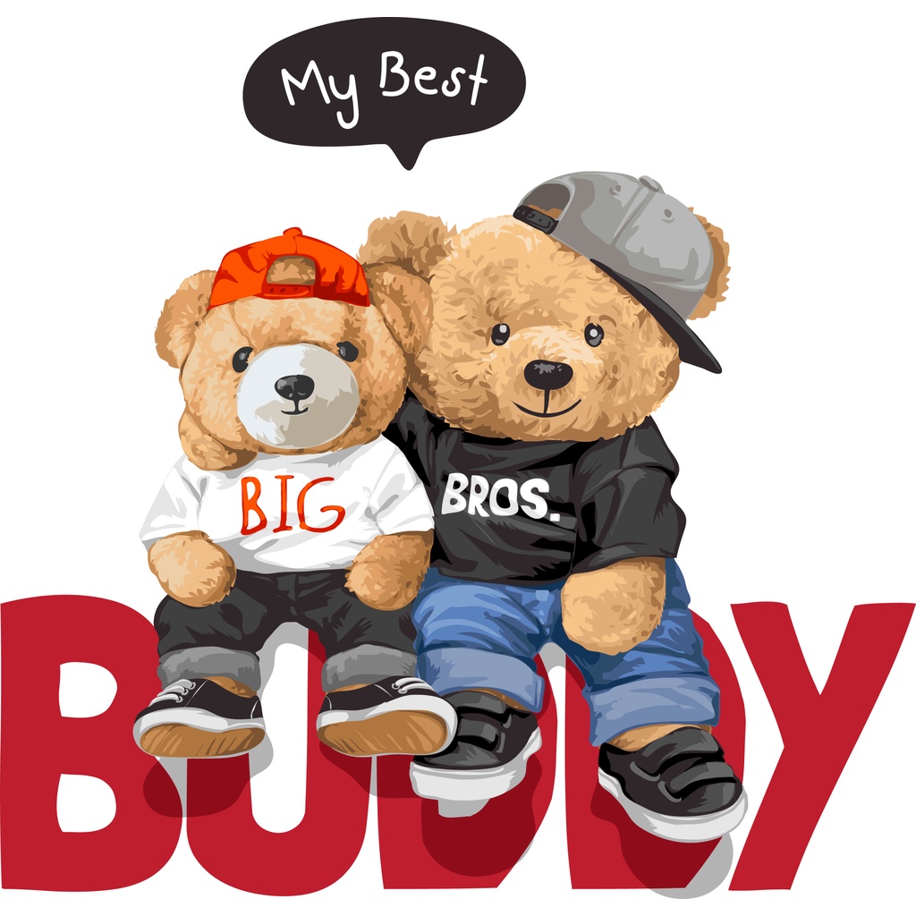- Hình Gấu Teddy TD15 in bằng bàn ủi, bàn là