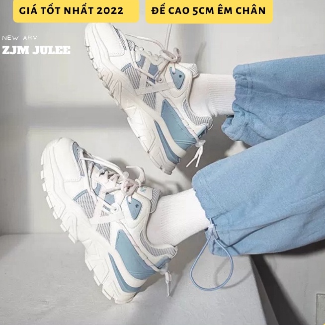 [Độn 5cm] Giày thể thao nữ đi chơi đế cao 5cm - Giày sneaker nữ ulzzang độn đế Hàn Quốc 2022