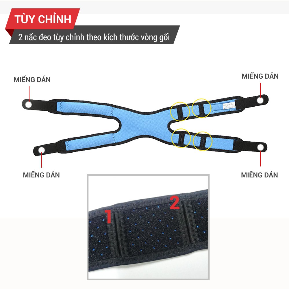 Đai bảo vệ gối kép co giãn 4 chiều, thoáng khí GoodFit GF521K