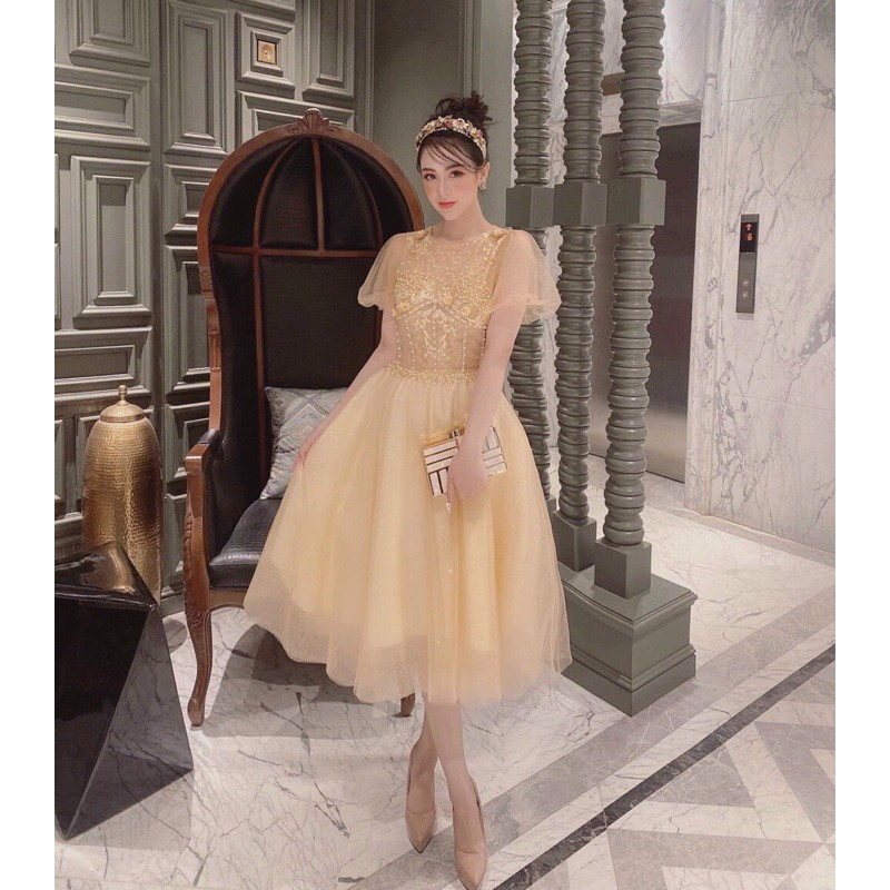 ĐẦM CÔNG CHÚA KẾT HOA VÀ CƯỜM