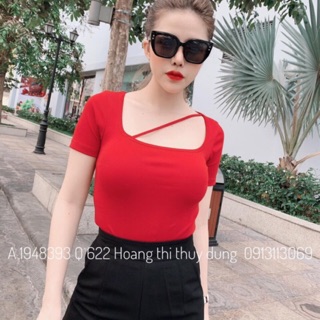 Áo phông zip cổ u dây chéo hot cực