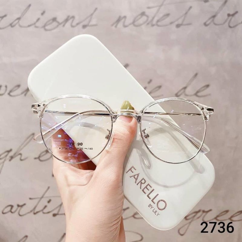 Kính Giả Cận Nữa Gọng Kim Loại