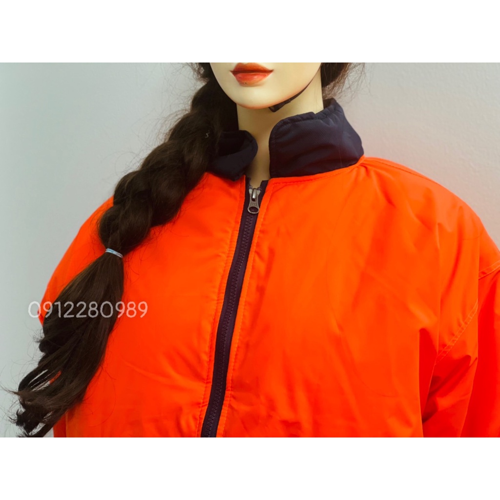 Áo bảo hộ dùng trong kho lạnh âm 35 độ có phản quang mặc siêu ấm_ Hình chụp thật