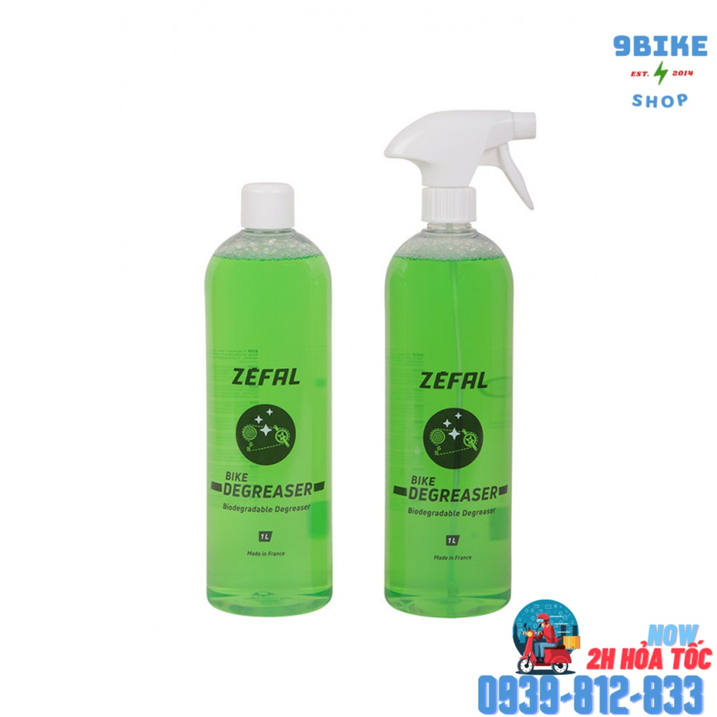 Dung dịch rửa xe đạp chuyên dụng tẩy dầu nhớt Zéfal BIKE BIO DEGREASER dung tích 1000ml