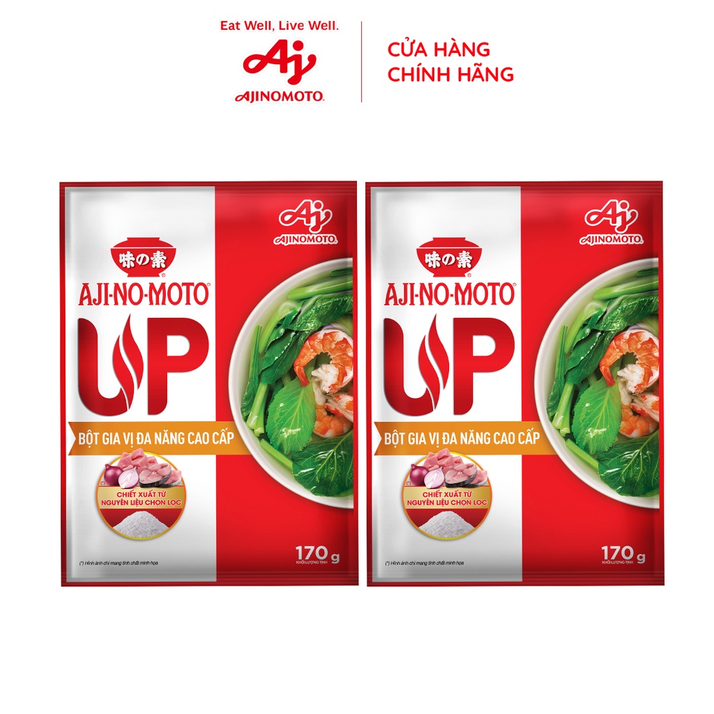 Combo 2 gói Bột gia vị đa năng cao cấp "AJI-NO-MOTO® UP" (170gx2 gói)