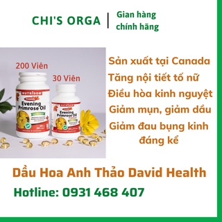 [Davidhealth] Viên Uống Dầu Hoa Anh Thảo David Health Evening Primrose, Viên Uống Nội Tiết Tố