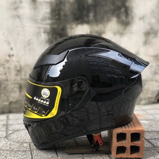 Nón bảo hiểm M138B đen bóng 1 kính - fullface m138
