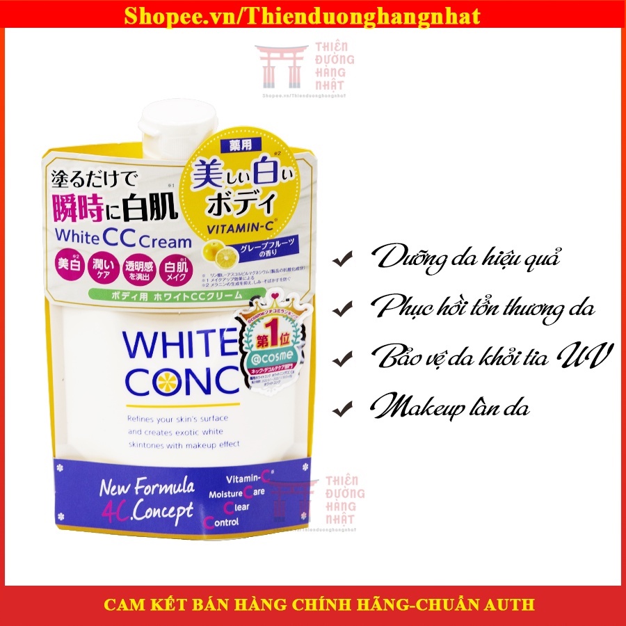 Sữa dưỡng thể trắng da chống nắng White Conc Cc Cream