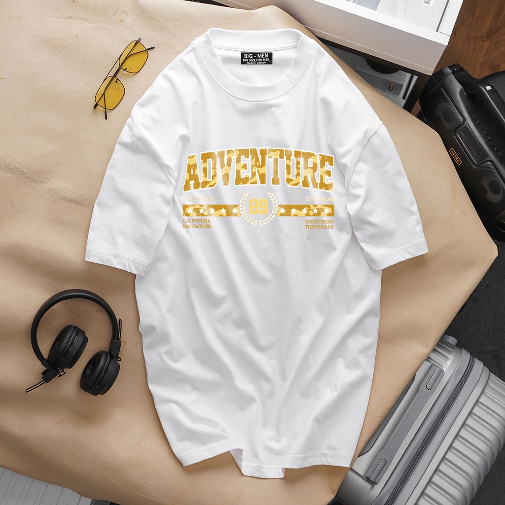 [bigsize] Áo thun cotton bigsize nam in chữ đẹp 50-130kg