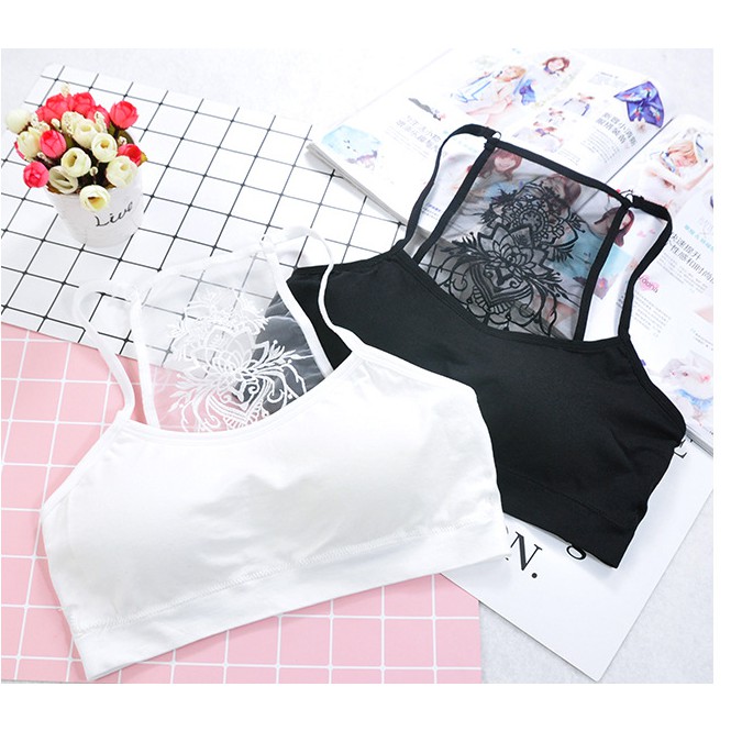 Áo bra lưới ren hoa