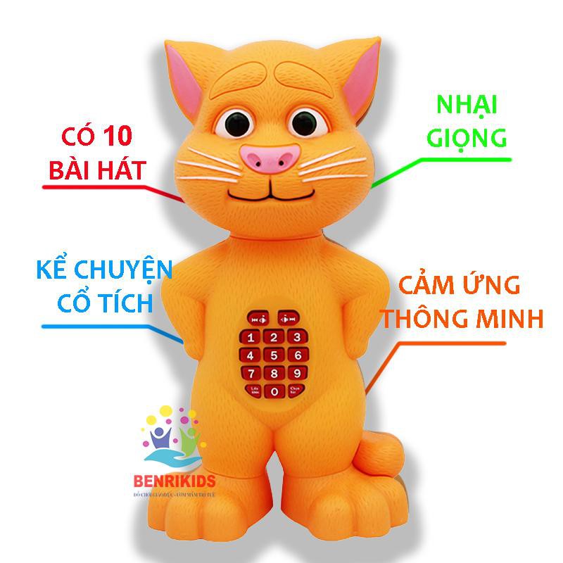 Mèo Cảm Ứng Thông Minh Bằng Nhựa Có Thể Ghi Âm- Phát Nhạc- Kể Chuyện Có Nút Phím Hàng Việt Nam