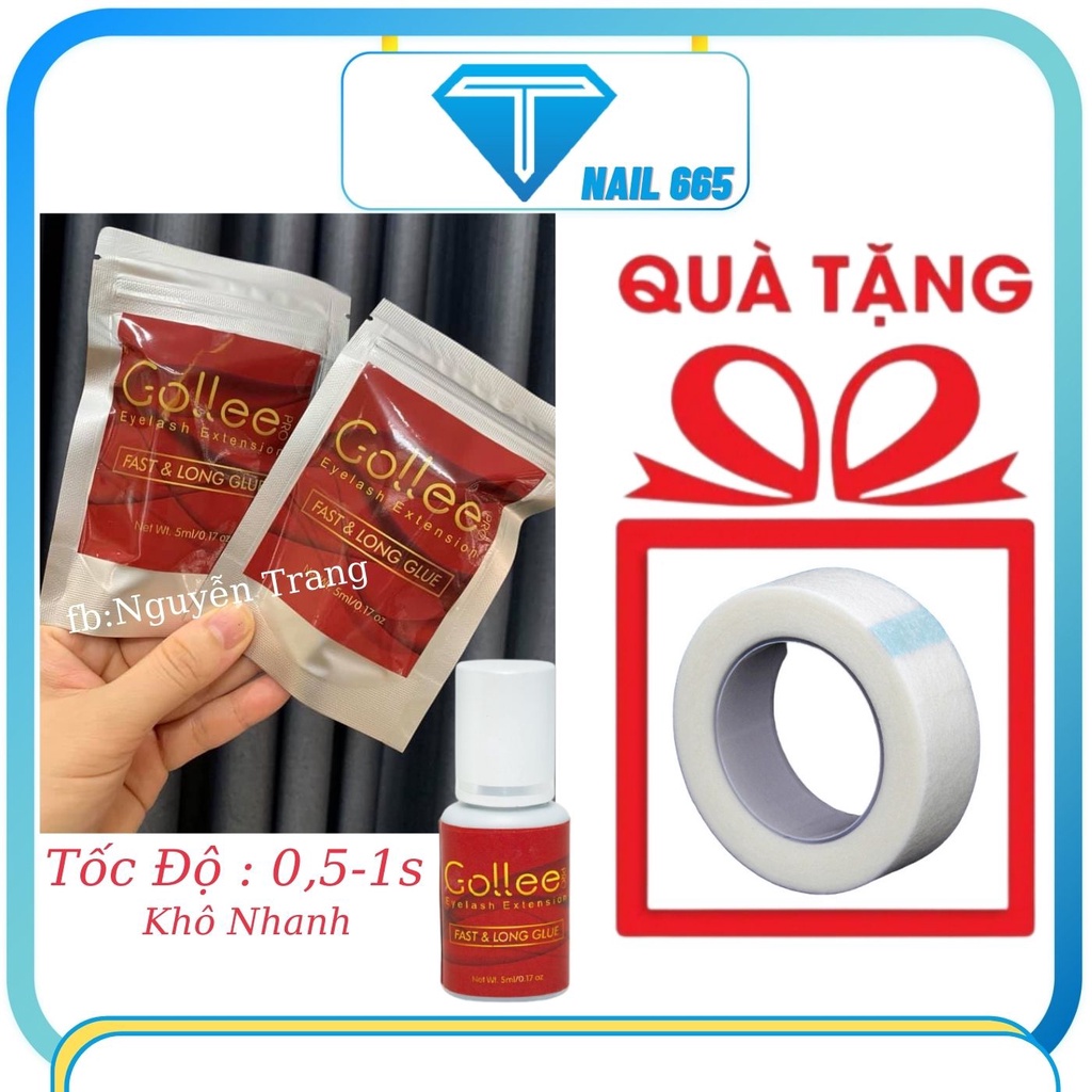 Keo nối mi bền ít cay , Keo mi chính hãng GOLLEE siêu bền thích hợp nối mùa đông , tốc độ nối nhanh 0.5,1,5S