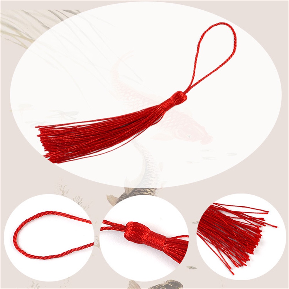 Bộ 3 dây treo tua rua trang trí xe hơi nhiều màu tùy chọn tiện lợi