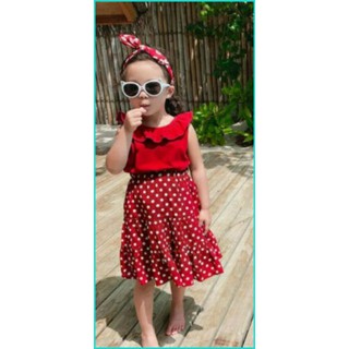 [HÀNG LOẠI 1] Set váy chấm bi siêu xinh (8_20kg)